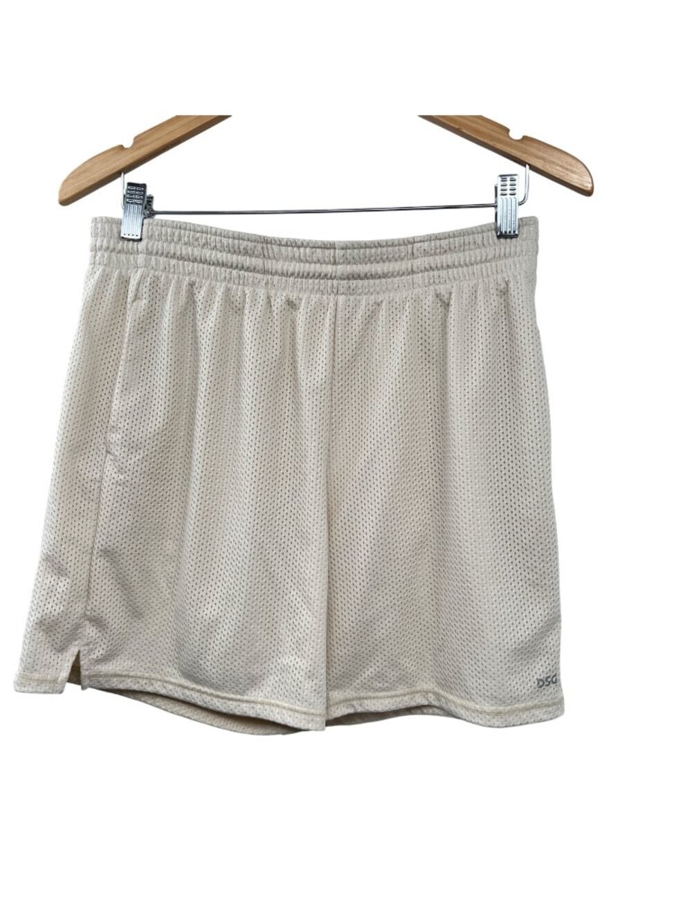 DSG Womens Mesh Active Shorts Pull On Cream Size Medium